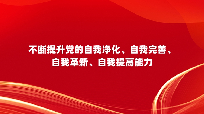 深学细悟习近平总书记关于党的自我革命的重要思想 不断提升党的自我净化、自我完善、自我革新、自我提高能力